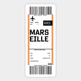 Boarding pass for Marseille Sticker